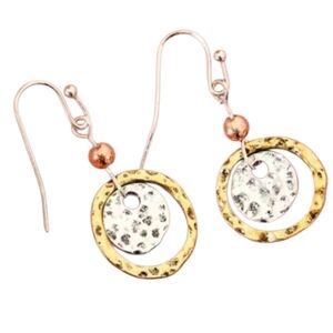 Elegant Two-Tone Dangle Earrings